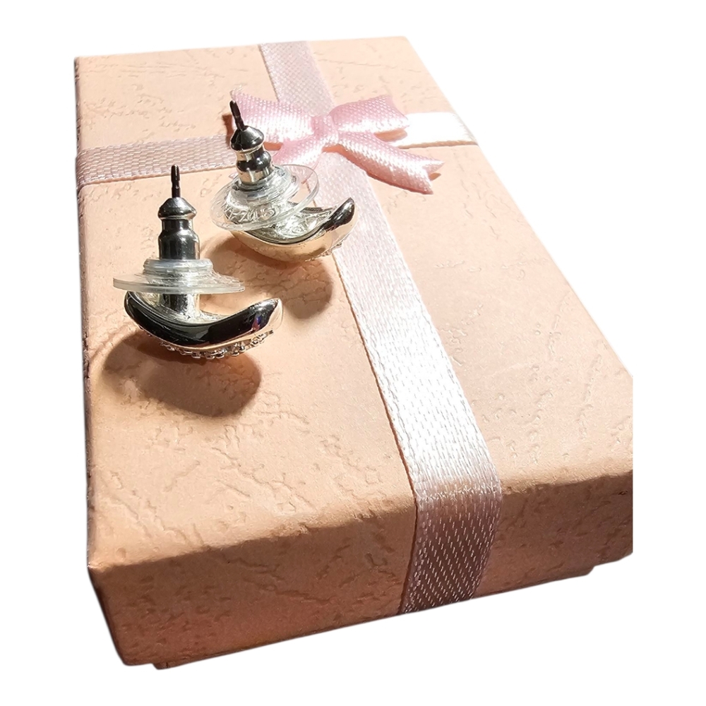 Swarovski Sterling Silver Crystal Stud Earrings - Picture 3 of 6